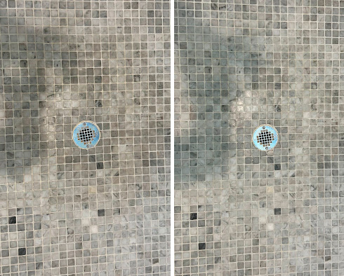 Shower Before and After a Tile Cleaning in The Hills, TX