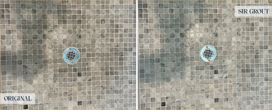 Shower Before and After a Superb Tile Cleaning in The Hills, TX