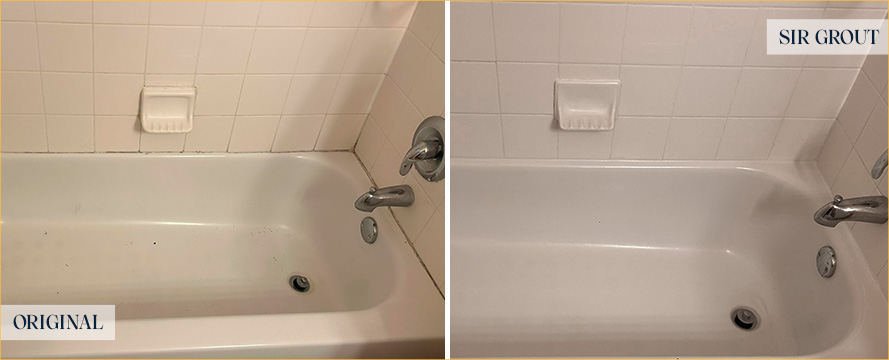 Shower Before and After Our Superb Caulking Services in The Hills, TX